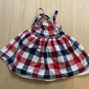 Carter’s Girls 12 Month Summer Sundress dress Madras/checkered Red White Blue